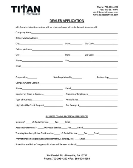 Dealer Application